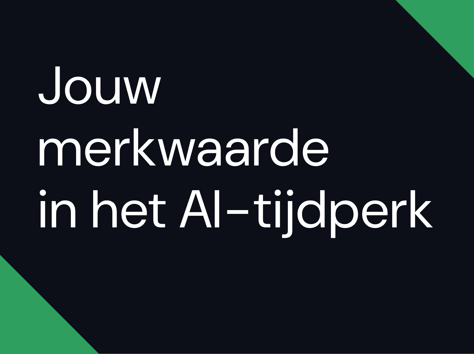 Merkwaarde in het AI-tijdperk