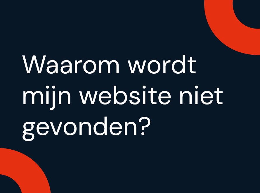 Waarom wordt mijn website niet gevonden?