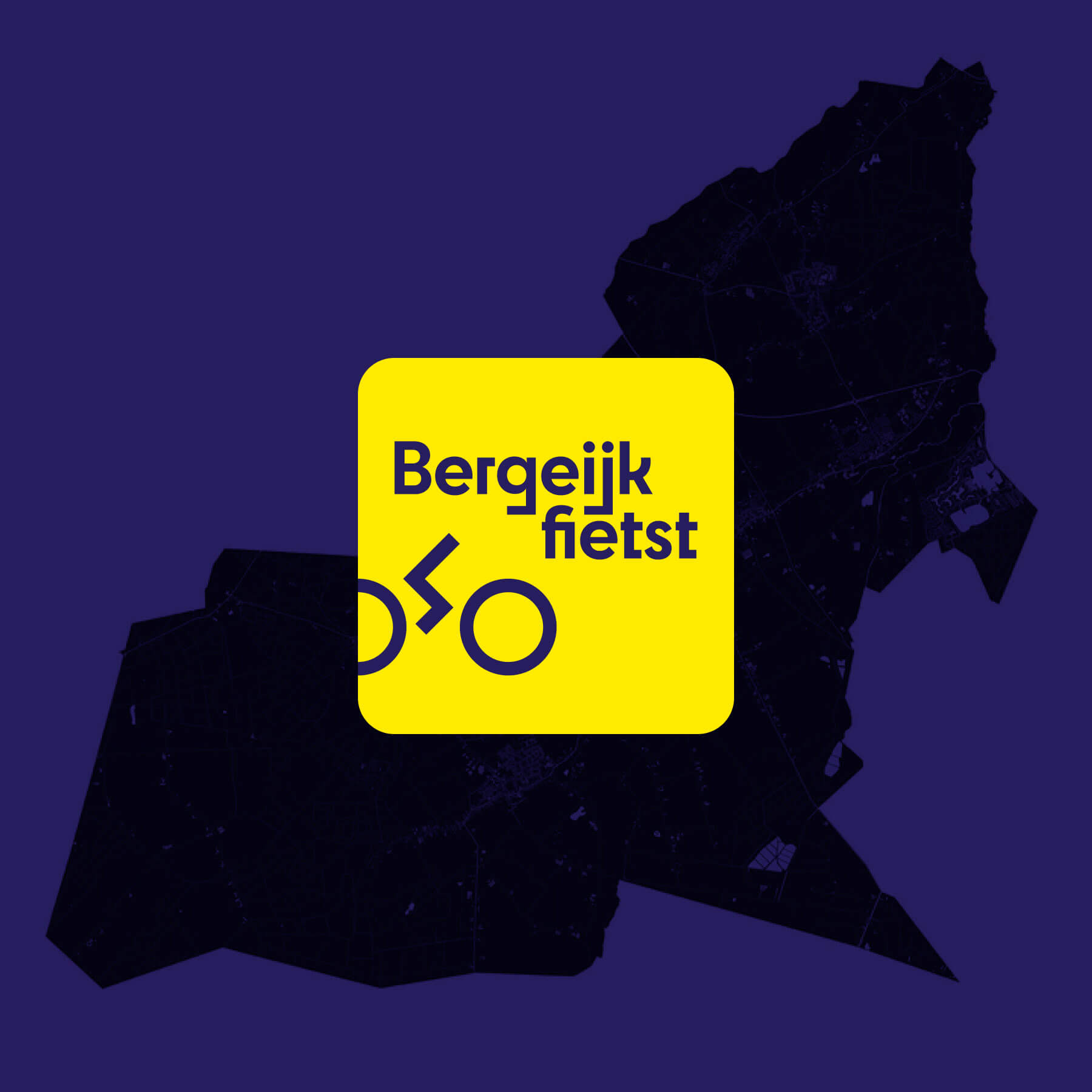 Bergeijk fietst logo met gemeente bergeijk op de achtergrond