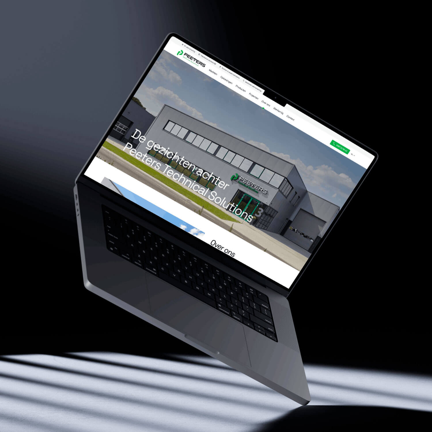 peeters technical solutions laptop mockup 2
