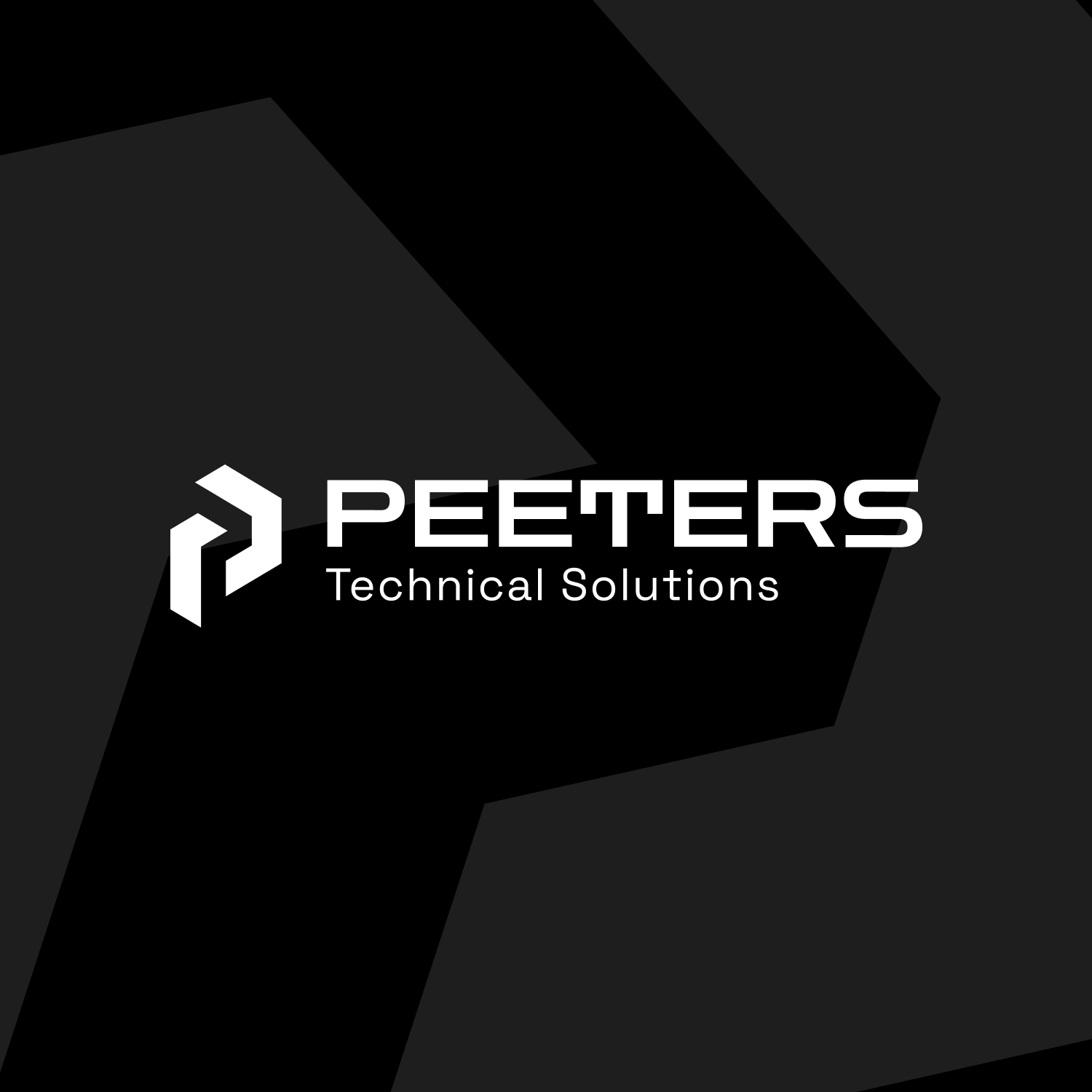 peeters technical solutions logo op zwart achtergrond
