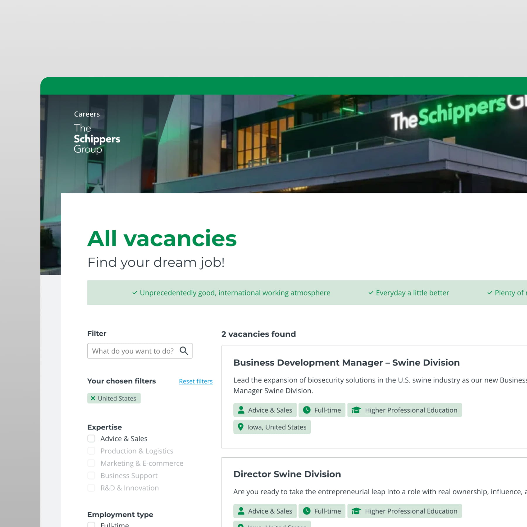schippers website screen